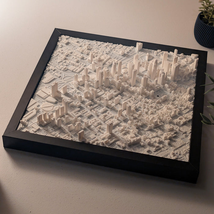 Los Angeles 3D Map 3D printed city map, framed