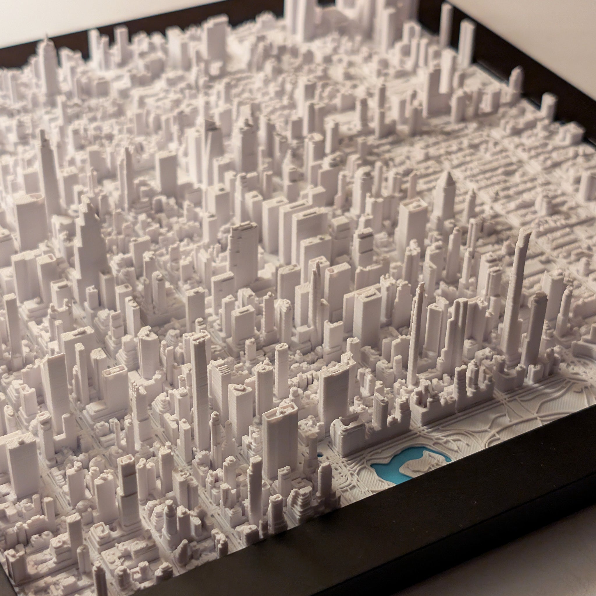 Framed NYC Midtown 3D Map – City Art – Ready to Hang – $49