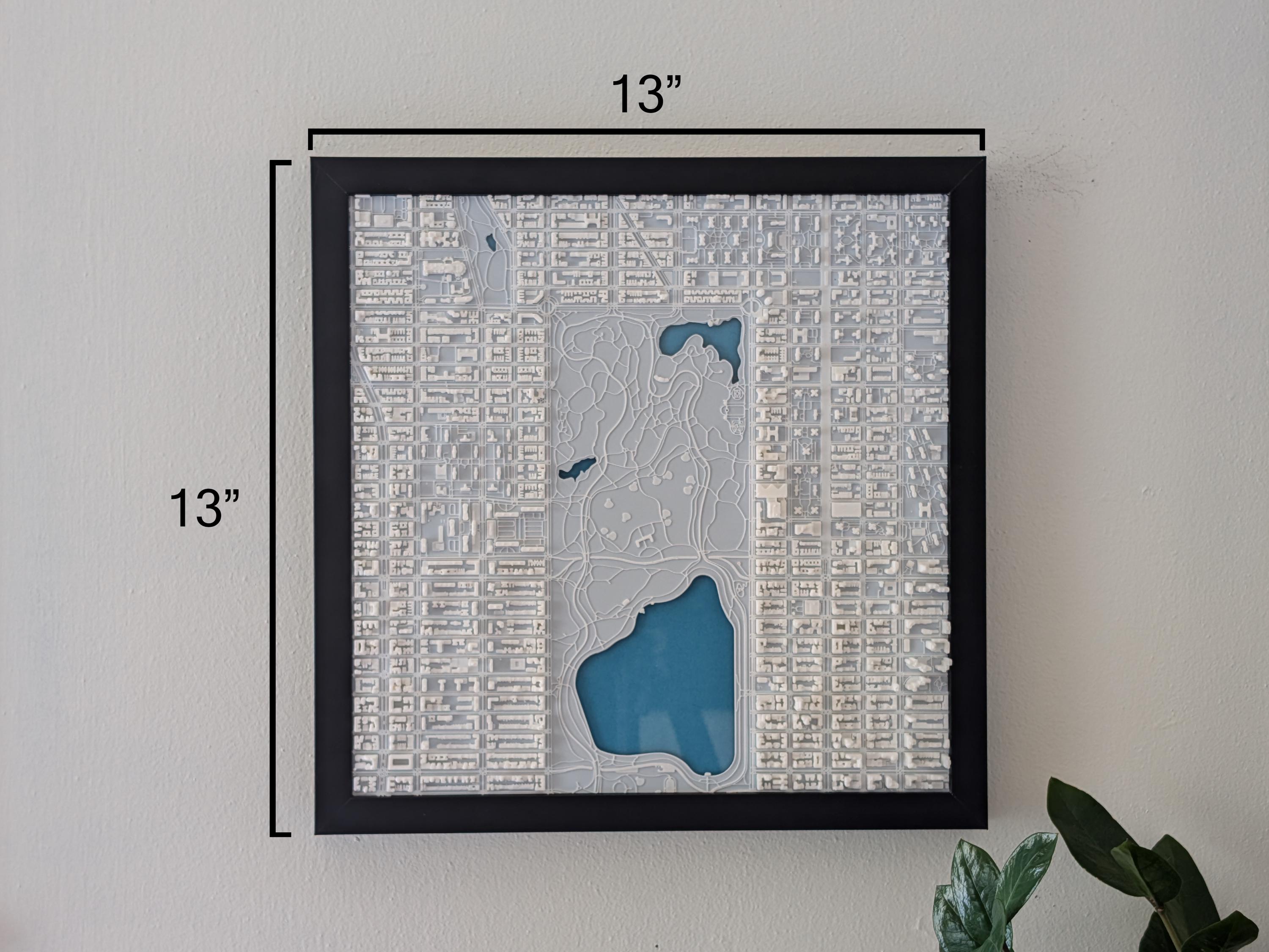 NYC Central Park North Half 3D Map - Premium Edition