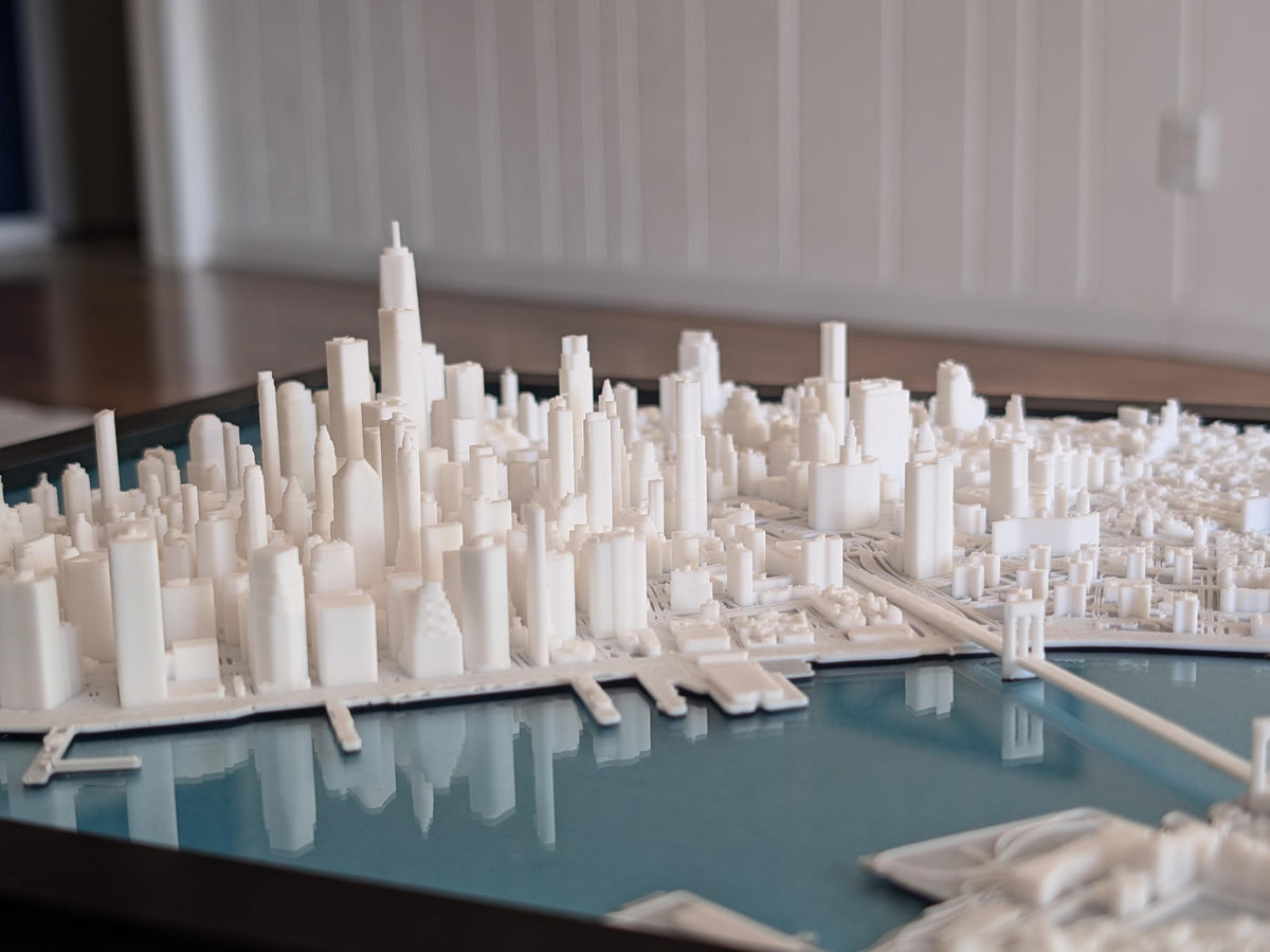 NYC Lower Manhattan 3D Map 3D city map detail
